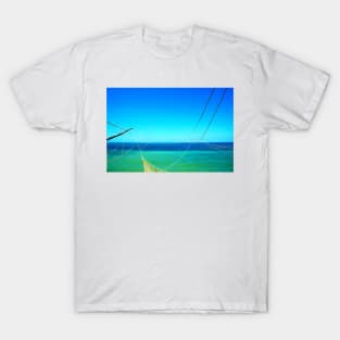 Scenery from a Trabocco with blue sky and magnificent sea T-Shirt